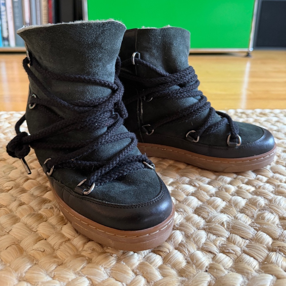 Isabel Marant Nowles shearling-lined wedge snow boots